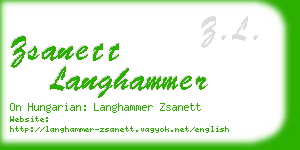 zsanett langhammer business card